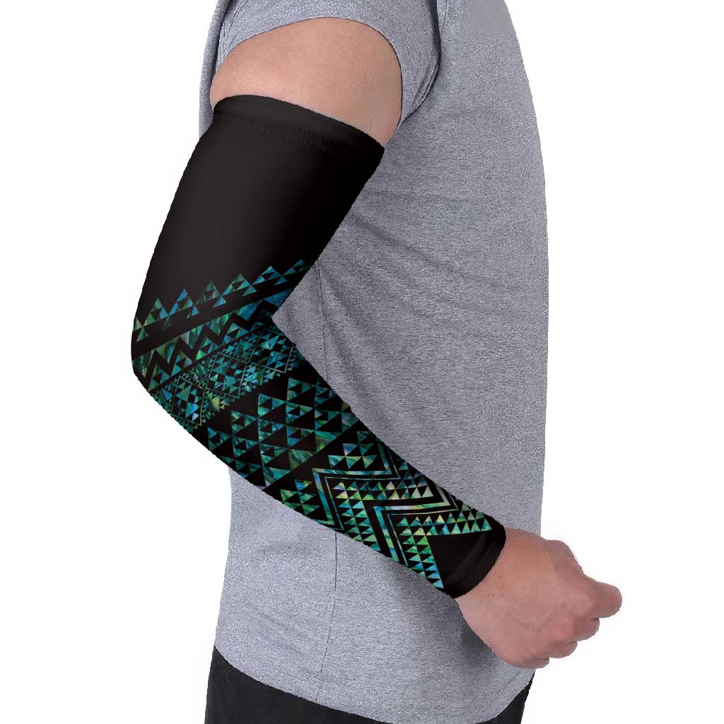 Maori Niho Taniwha Te Wheiao Arm Sleeves Paua Shell - Aussie Hoodie
