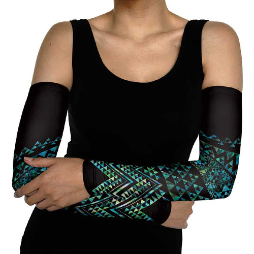 Maori Niho Taniwha Te Wheiao Arm Sleeves Paua Shell - Aussie Hoodie