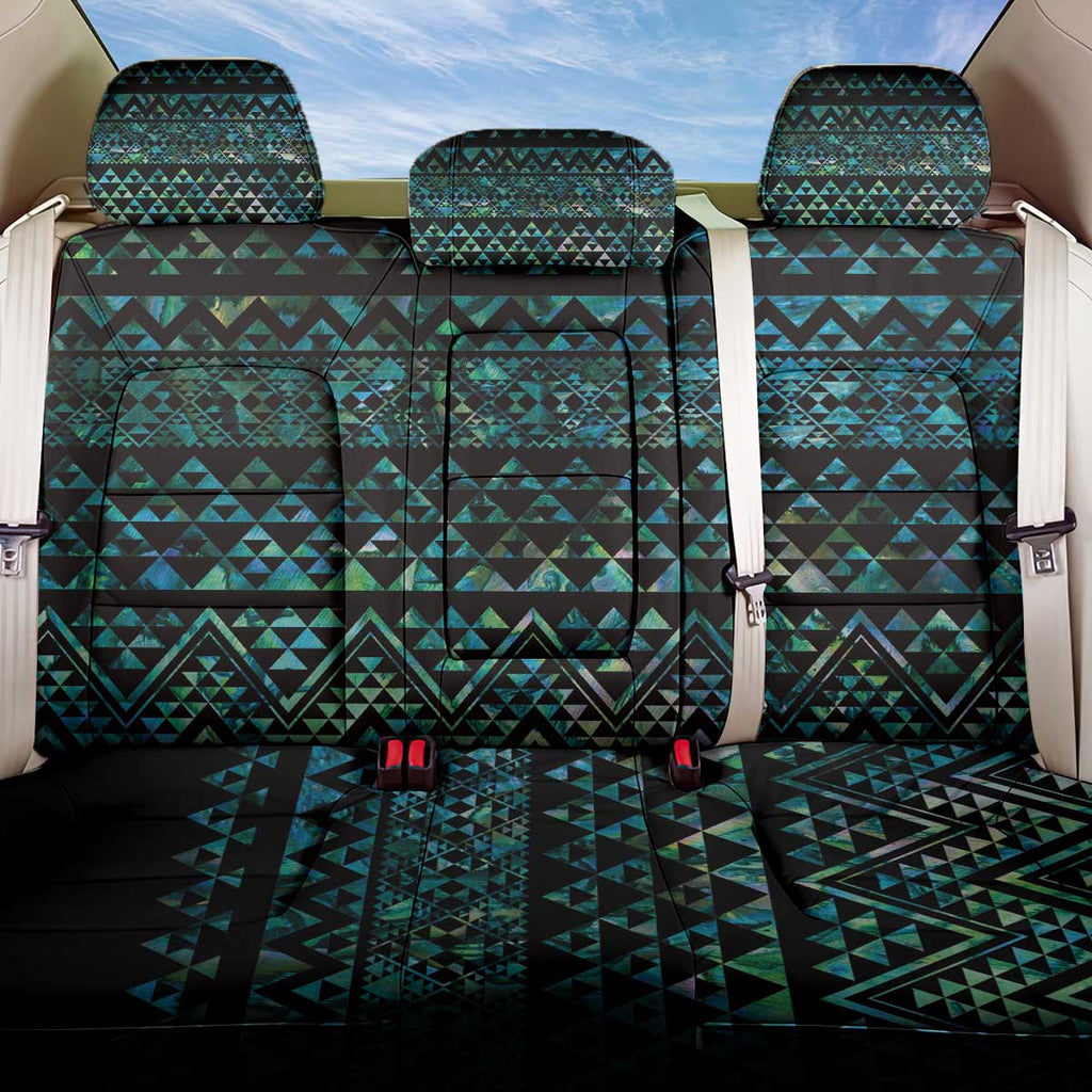 Maori Niho Taniwha Te Wheiao Back Car Seat Cover Paua Shell - Aussie Hoodie