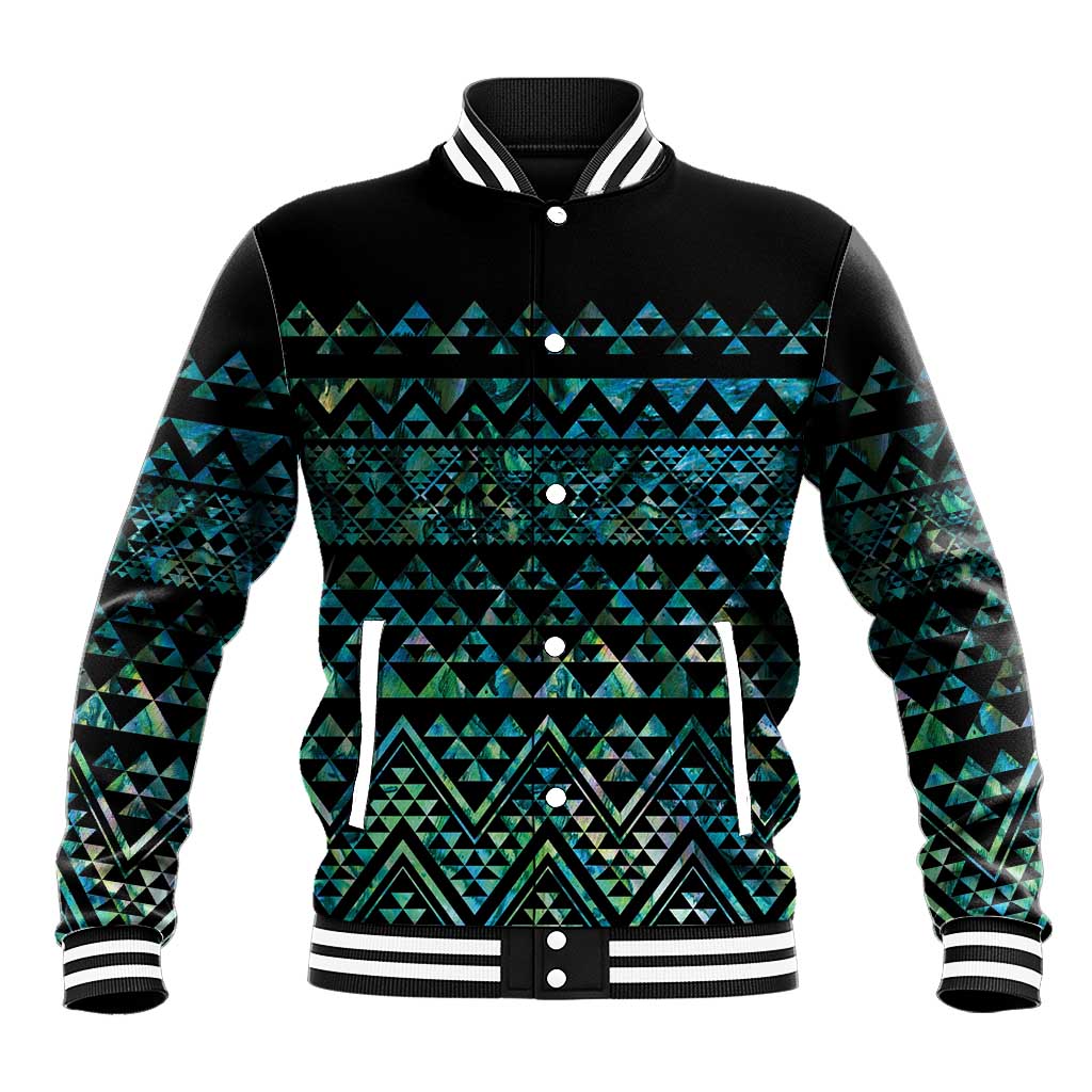 Maori Niho Taniwha Te Wheiao Baseball Jacket Paua Shell - Aussie Hoodie