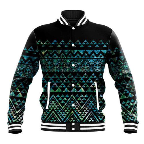 Maori Niho Taniwha Te Wheiao Baseball Jacket Paua Shell - Aussie Hoodie