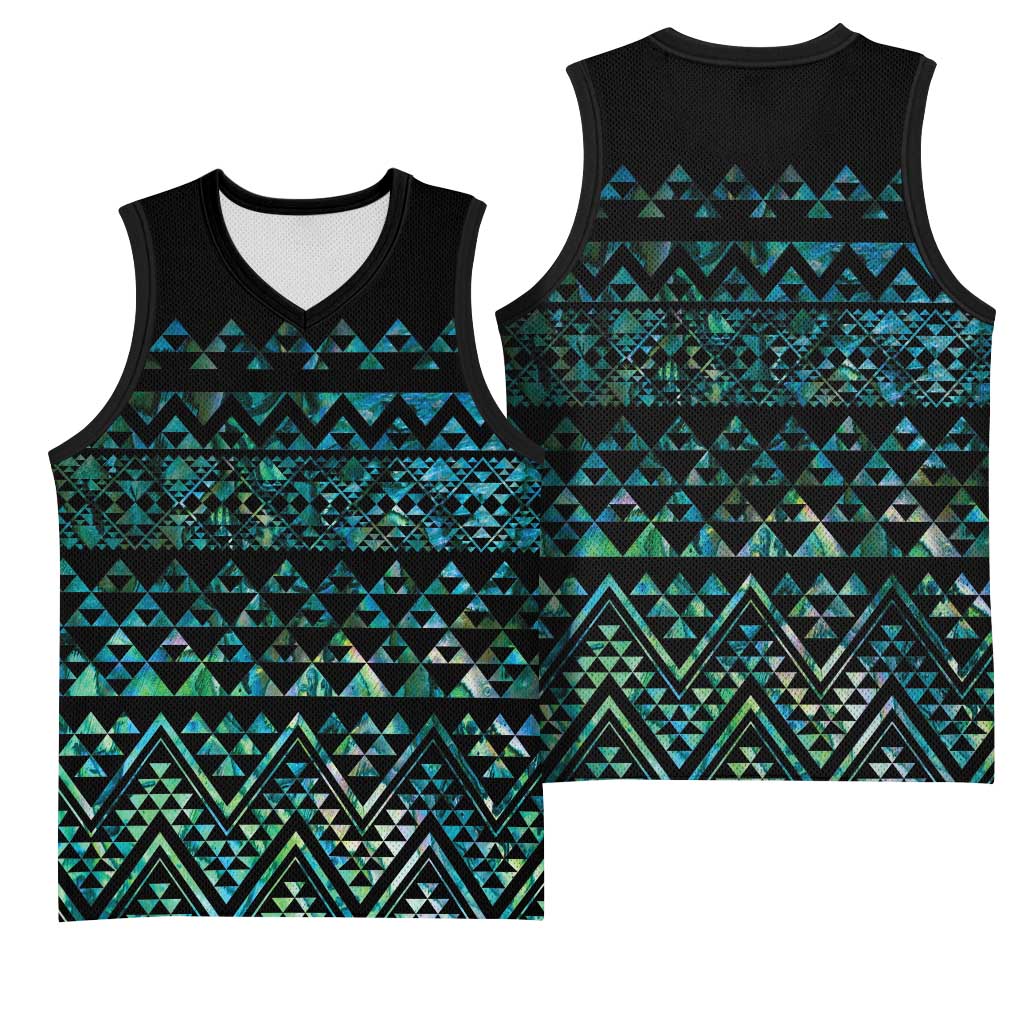 Maori Niho Taniwha Te Wheiao Basketball Jersey Paua Shell - Aussie Hoodie
