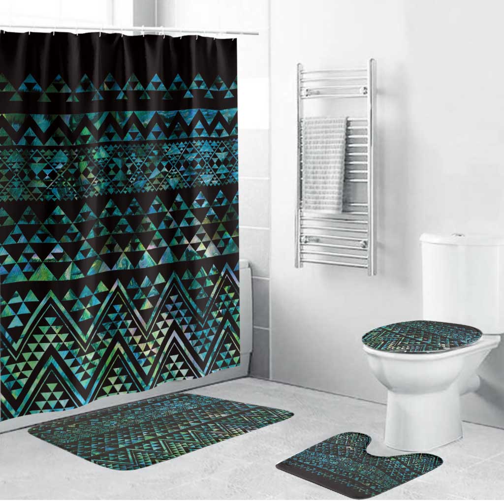 Maori Niho Taniwha Te Wheiao Bathroom Set Paua Shell - Aussie Hoodie
