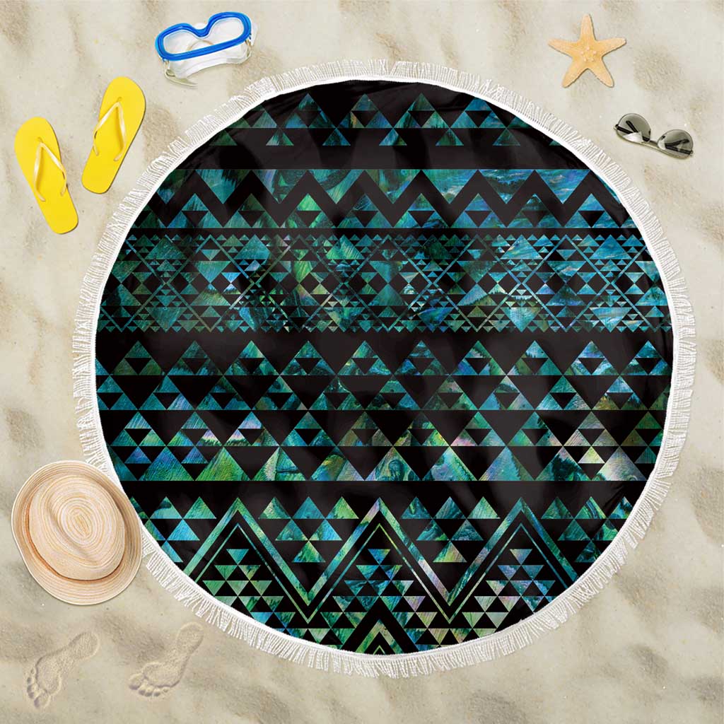 Maori Niho Taniwha Te Wheiao Beach Blanket Paua Shell - Aussie Hoodie