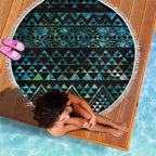 Maori Niho Taniwha Te Wheiao Beach Blanket Paua Shell - Aussie Hoodie