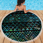Maori Niho Taniwha Te Wheiao Beach Blanket Paua Shell - Aussie Hoodie