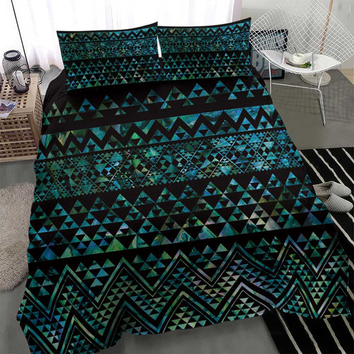 Maori Niho Taniwha Te Wheiao Bedding Set Paua Shell - Aussie Hoodie
