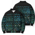 Maori Niho Taniwha Te Wheiao Bomber Puffer Jacket Paua Shell - Aussie Hoodie