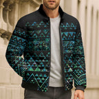 Maori Niho Taniwha Te Wheiao Bomber Puffer Jacket Paua Shell - Aussie Hoodie