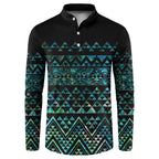 Maori Niho Taniwha Te Wheiao Button Sweatshirt Paua Shell - Aussie Hoodie