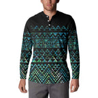 Maori Niho Taniwha Te Wheiao Button Sweatshirt Paua Shell - Aussie Hoodie