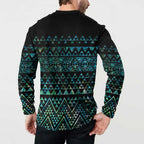Maori Niho Taniwha Te Wheiao Button Sweatshirt Paua Shell - Aussie Hoodie