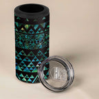 Maori Niho Taniwha Te Wheiao 4 in 1 Can Cooler Tumbler Paua Shell - Aussie Hoodie