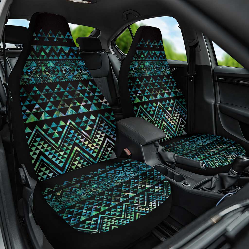Maori Niho Taniwha Te Wheiao Car Seat Cover Paua Shell - Aussie Hoodie