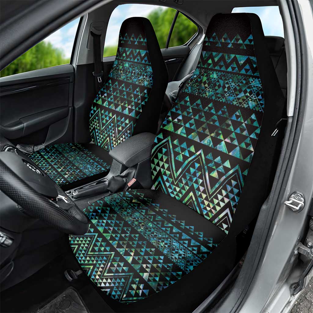 Maori Niho Taniwha Te Wheiao Car Seat Cover Paua Shell - Aussie Hoodie