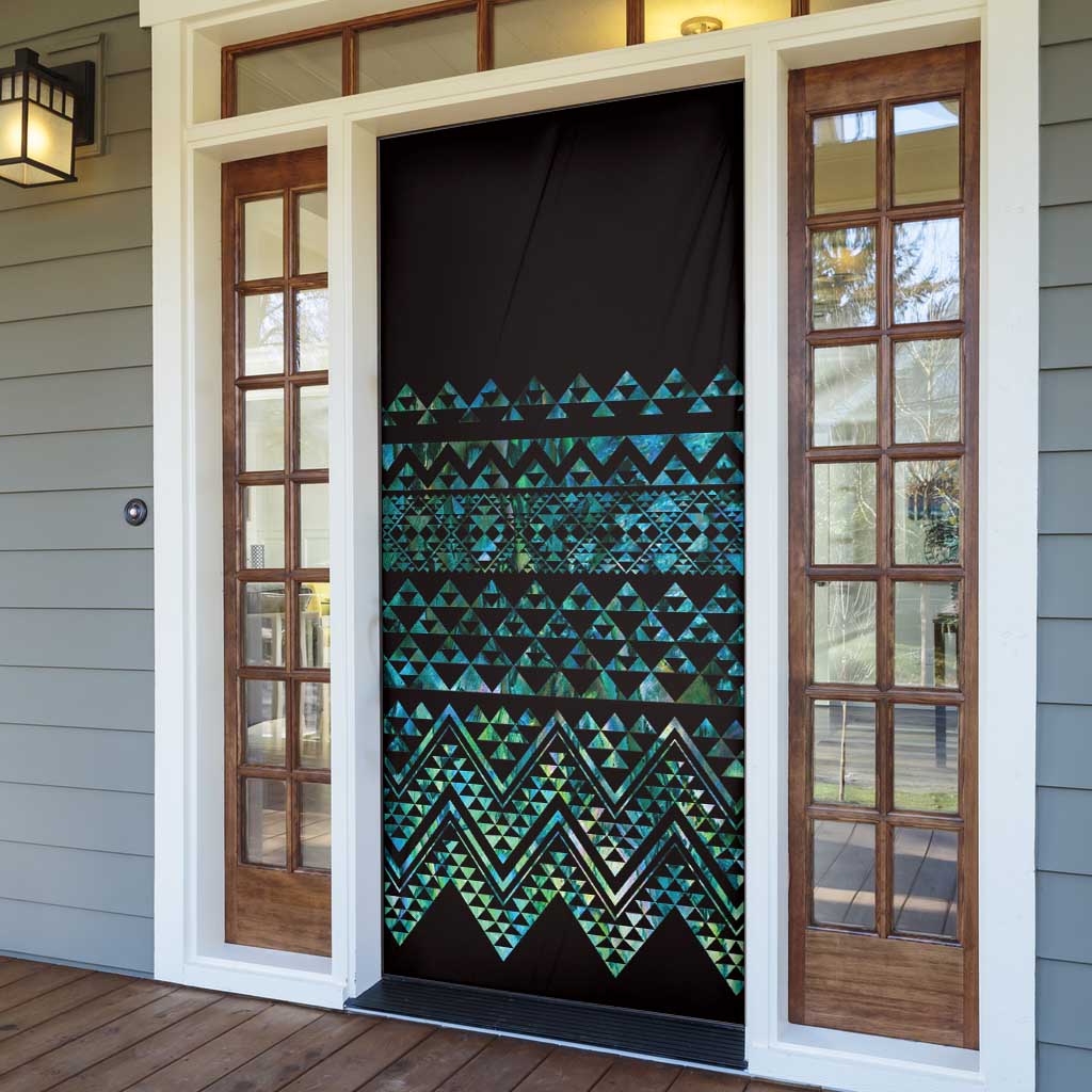 Maori Niho Taniwha Te Wheiao Door Cover Paua Shell - Aussie Hoodie