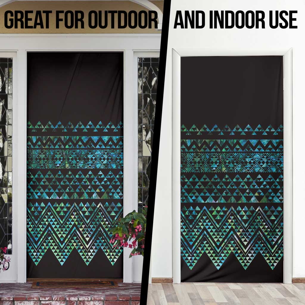 Maori Niho Taniwha Te Wheiao Door Cover Paua Shell - Aussie Hoodie