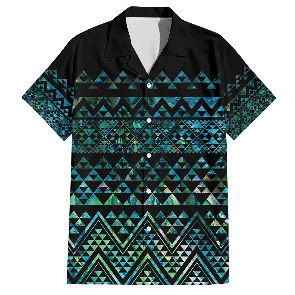 Maori Niho Taniwha Te Wheiao Family Matching Long Sleeve Bodycon Dress and Hawaiian Shirt Paua Shell - Aussie Hoodie