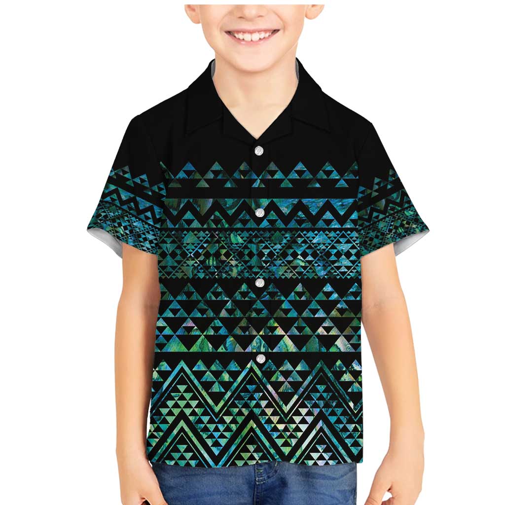 Maori Niho Taniwha Te Wheiao Family Matching Mermaid Dress and Hawaiian Shirt Paua Shell - Aussie Hoodie