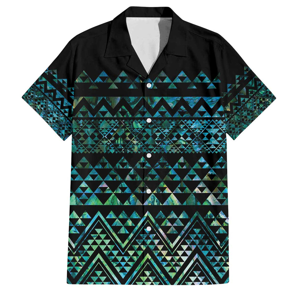 Maori Niho Taniwha Te Wheiao Family Matching Off The Shoulder Long Sleeve Dress and Hawaiian Shirt Paua Shell - Aussie Hoodie
