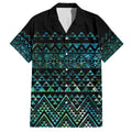Maori Niho Taniwha Te Wheiao Family Matching Off The Shoulder Long Sleeve Dress and Hawaiian Shirt Paua Shell - Aussie Hoodie