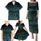Maori Niho Taniwha Te Wheiao Family Matching Puletasi and Hawaiian Shirt Paua Shell - Aussie Hoodie