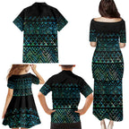 Maori Niho Taniwha Te Wheiao Family Matching Puletasi and Hawaiian Shirt Paua Shell - Aussie Hoodie