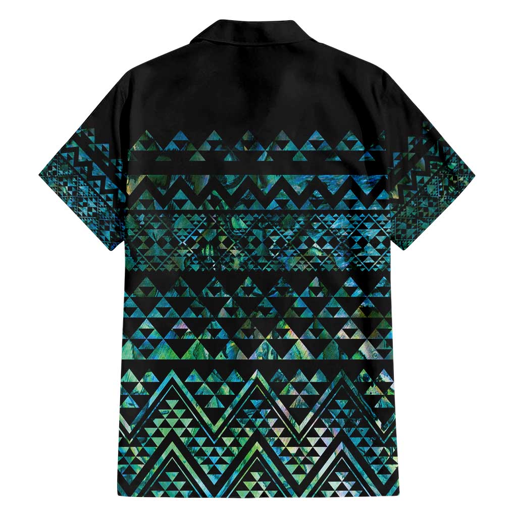 Maori Niho Taniwha Te Wheiao Family Matching Short Sleeve Bodycon Dress and Hawaiian Shirt Paua Shell - Aussie Hoodie