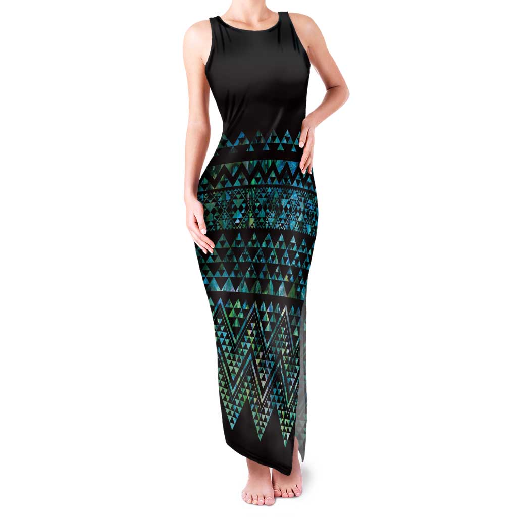 Maori Niho Taniwha Te Wheiao Family Matching Tank Maxi Dress and Hawaiian Shirt Paua Shell - Aussie Hoodie
