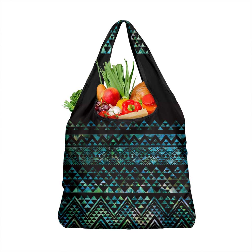 Maori Niho Taniwha Te Wheiao Grocery Bag Paua Shell - Aussie Hoodie