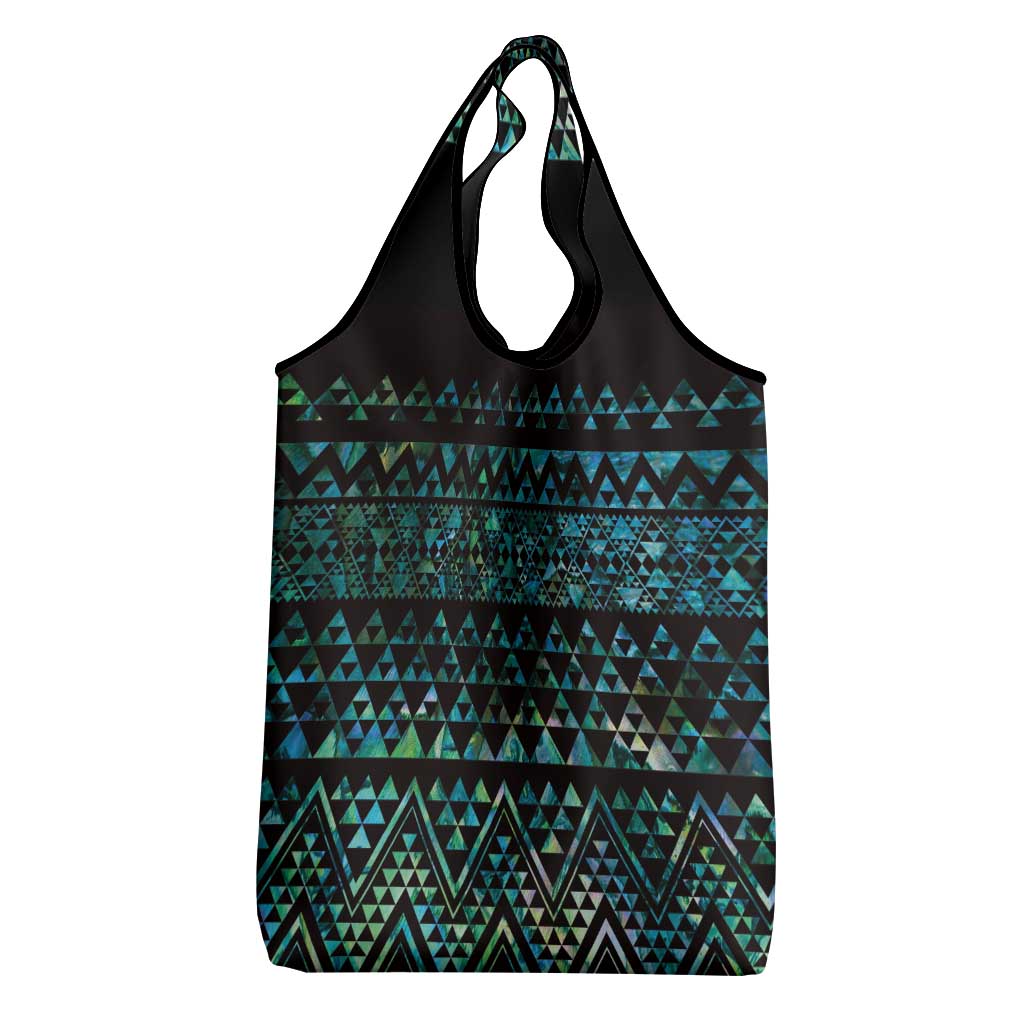 Maori Niho Taniwha Te Wheiao Grocery Bag Paua Shell - Aussie Hoodie
