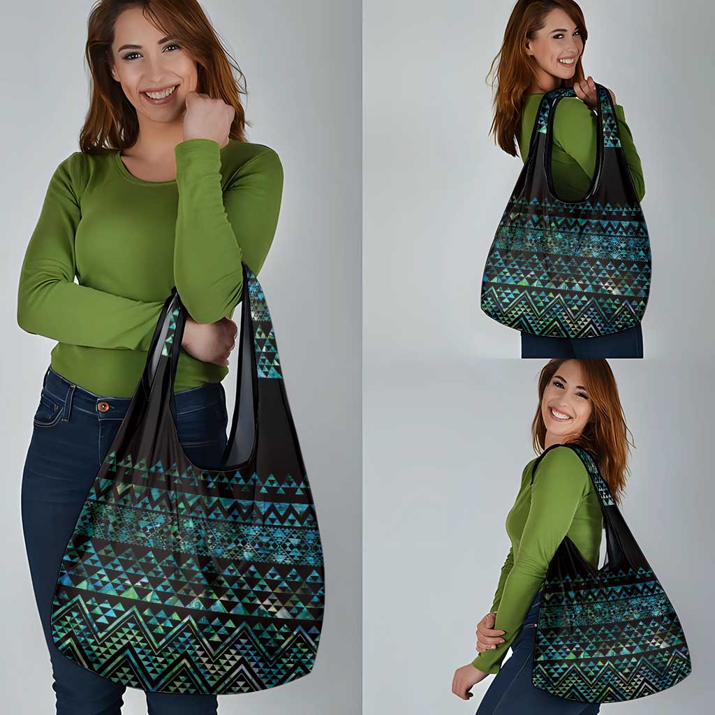 Maori Niho Taniwha Te Wheiao Grocery Bag Paua Shell - Aussie Hoodie