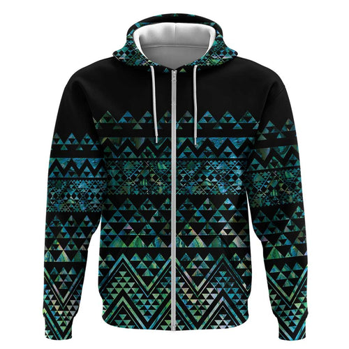 Maori Niho Taniwha Te Wheiao Hoodie Paua Shell - Aussie Hoodie