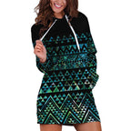 Maori Niho Taniwha Te Wheiao Hoodie Dress Paua Shell - Aussie Hoodie