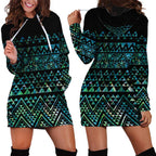 Maori Niho Taniwha Te Wheiao Hoodie Dress Paua Shell - Aussie Hoodie