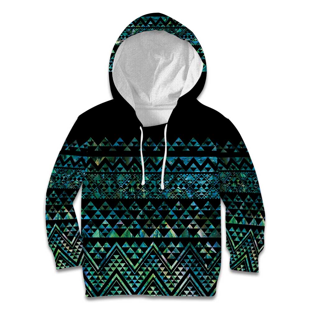 Maori Niho Taniwha Te Wheiao Kid Hoodie Paua Shell - Aussie Hoodie