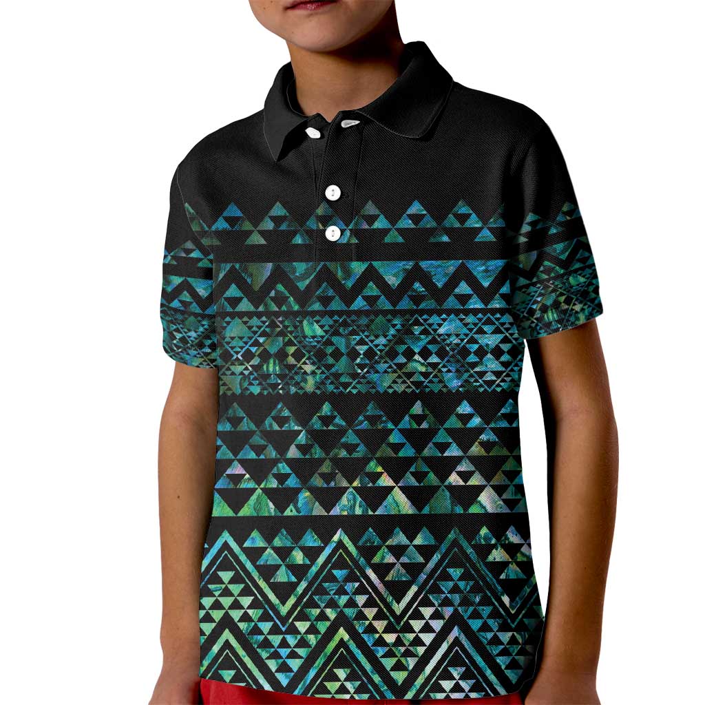 Maori Niho Taniwha Te Wheiao Kid Polo Shirt Paua Shell - Aussie Hoodie