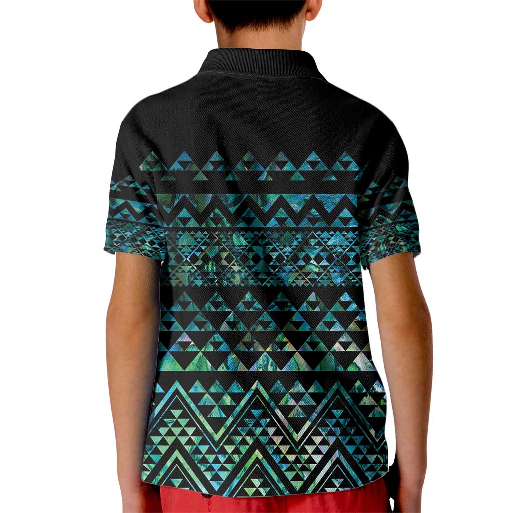 Maori Niho Taniwha Te Wheiao Kid Polo Shirt Paua Shell - Aussie Hoodie
