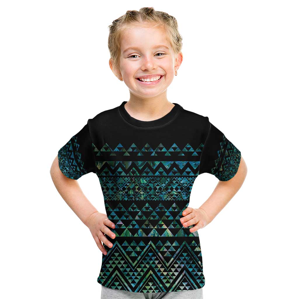 Maori Niho Taniwha Te Wheiao Kid T Shirt Paua Shell - Aussie Hoodie