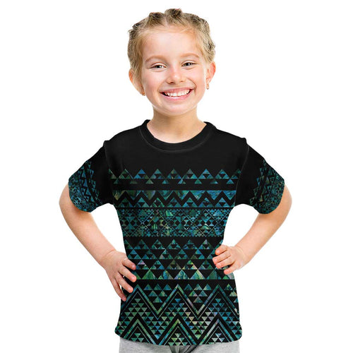 Maori Niho Taniwha Te Wheiao Kid T Shirt Paua Shell - Aussie Hoodie