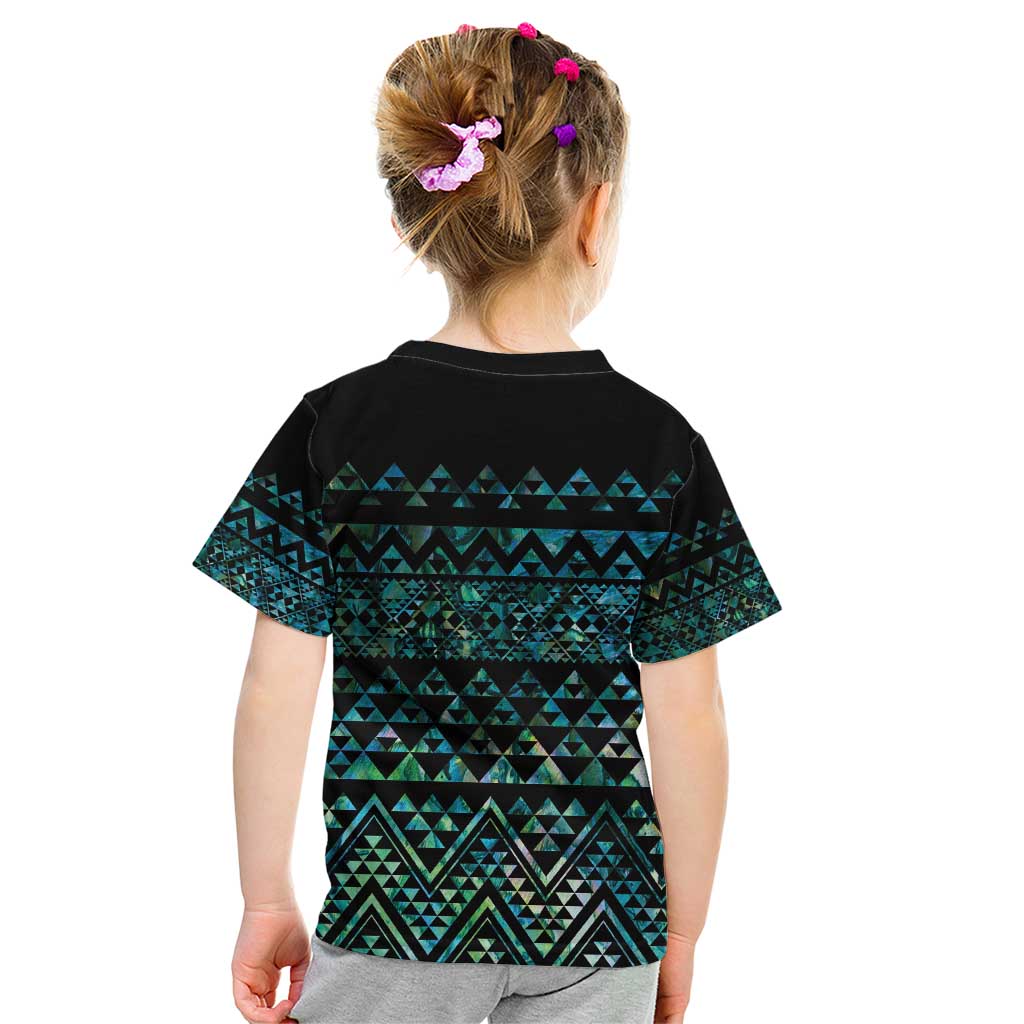 Maori Niho Taniwha Te Wheiao Kid T Shirt Paua Shell - Aussie Hoodie