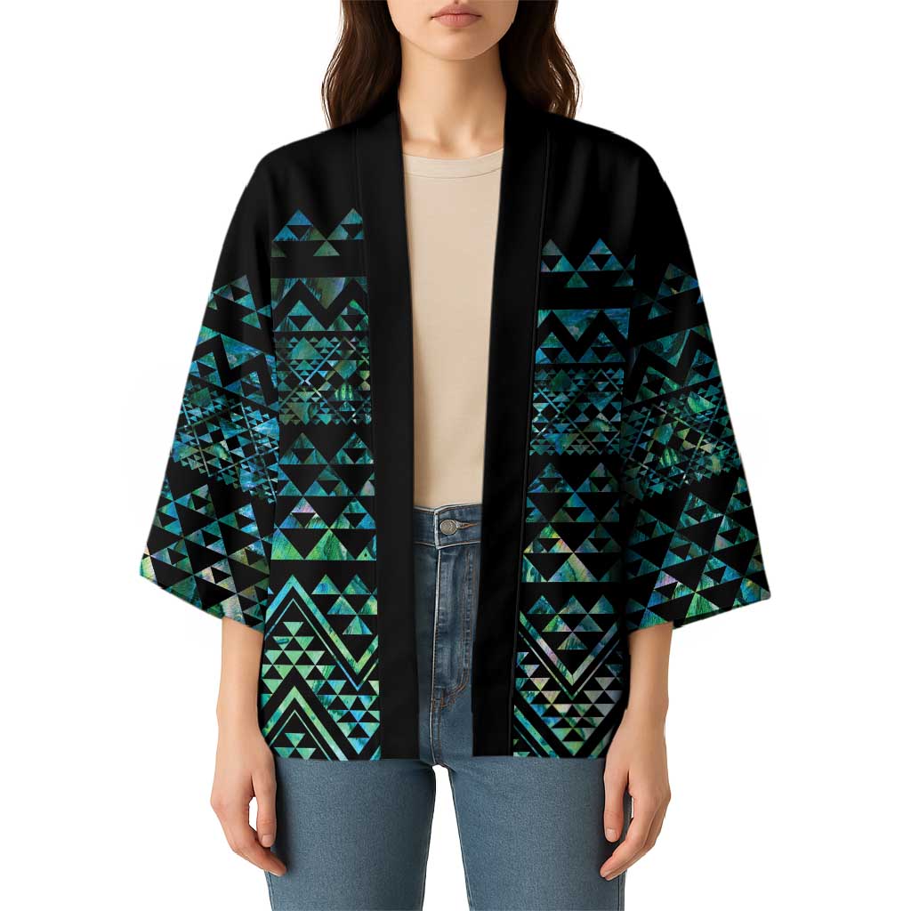 Maori Niho Taniwha Te Wheiao Kimono Paua Shell - Aussie Hoodie
