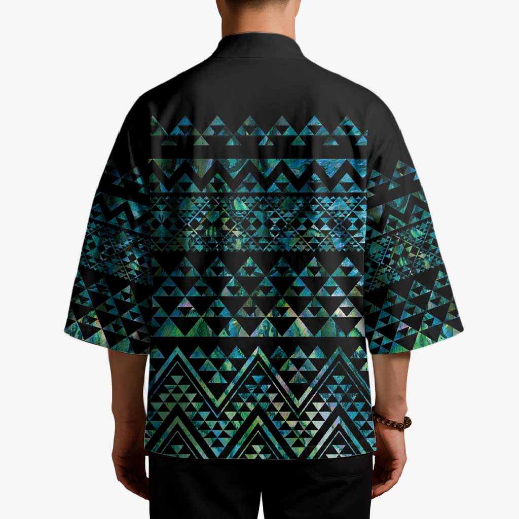 Maori Niho Taniwha Te Wheiao Kimono Paua Shell - Aussie Hoodie