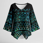 Maori Niho Taniwha Te Wheiao Kimono Sleeve Blouse Paua Shell - Aussie Hoodie