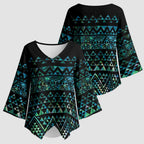 Maori Niho Taniwha Te Wheiao Kimono Sleeve Blouse Paua Shell - Aussie Hoodie