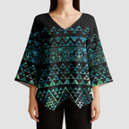 Maori Niho Taniwha Te Wheiao Kimono Sleeve Blouse Paua Shell - Aussie Hoodie