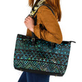 Maori Niho Taniwha Te Wheiao Leather Tote Bag Paua Shell - Aussie Hoodie