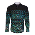 Maori Niho Taniwha Te Wheiao Long Sleeve Button Shirt Paua Shell - Aussie Hoodie