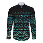 Maori Niho Taniwha Te Wheiao Long Sleeve Button Shirt Paua Shell - Aussie Hoodie