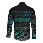 Maori Niho Taniwha Te Wheiao Long Sleeve Button Shirt Paua Shell - Aussie Hoodie